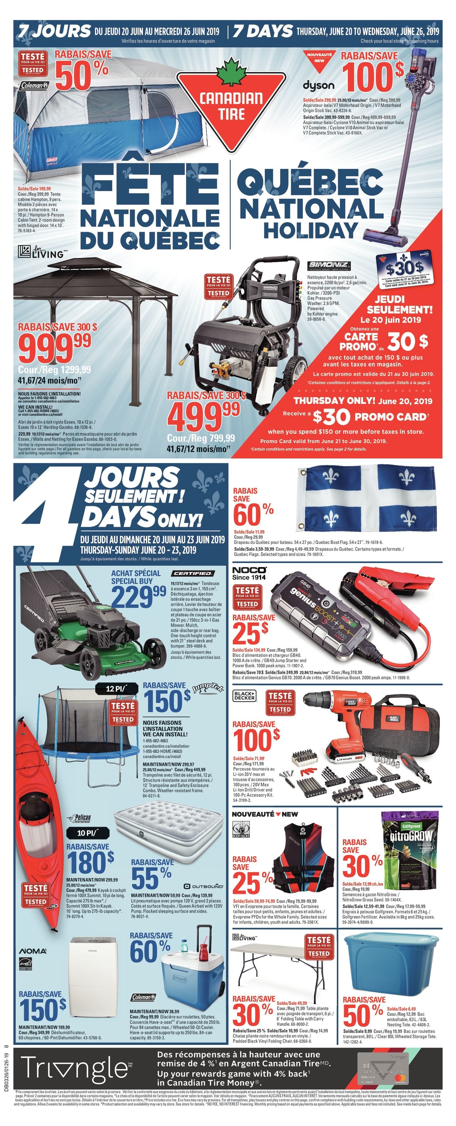 Canadian Tire Weekly Flyer 7 Days Of Savings Quebec National