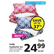 Trellis Twin Comforter Set - $24.99 (Up to 37% off)