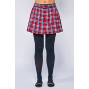 Plaid Button-Down Skirt - $14.95