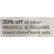 All Other Maxwell & Williams Boxed Dinnerware Sets - 30% off