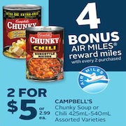 Campbell's Soup or Chili - 2/$5.00
