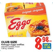 Club Size Kellogg's Eggo Waffles - $8.98