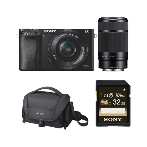 Best Sony A6000 Mirrorless Camera Bundle W 15 50mm 55 210mm Lenses Bag And 32gb Memory Card 800 Was 1205 Redflagdeals Com