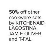 Other Cookware Sets By KitchenAid, Lagostina, Jamie Oliver & T-Fal - 50% off