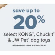 Select Kong, ChuckIt & JW Pet Dog Toys - Up to 20% off