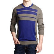 Armani Collezioni - Colourblock V-neck Sweater - $226.39 ($198.61 Off)