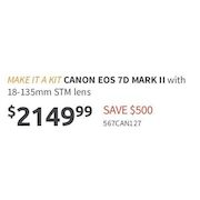 Canon EOS-7D MK II Camera w/ 18-135 STM Lens - $2149.99 ($500.00 off)