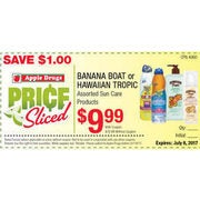 Banana Boat or Hawaiian Tropic Sun Care Products - $9.99/with coupon ($1.00 off)