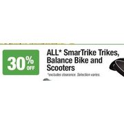 All SmarTrike Trikes, Balance Bike, and Scooters - 30% off