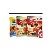 General Mills Oatmeal Crisp or Fibre 1 Cereals - $3.49