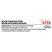 Black Stainless Steel Major Appliance Package - $4196.00 ($1230.00 off)