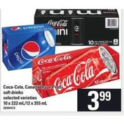 Coca-Cola, Canada Dry or Pepsi Soft Drinks - $3.99