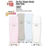 All Diaper Genie Elite Pails - $39.97 ($10.00 off)