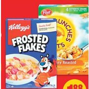 General Mills, Post or Kellogg's Cereal - $1.88