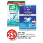 Up to 25% Off Opti-Free Clear Care Multi-Purpose Solution Twin Pack