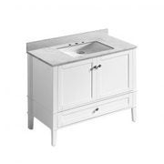 36" Classic White Elevated Vanity Set With Marble Top Foster Collection - $659.00 ($440.00 Off)