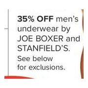 Joe Boxer And Stanfield's Men's Underwear - 35% off