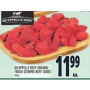 Qu'appelle Beef Organic Fresh Stewing Beef Cubes  - $11.99