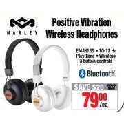 Marley Positive Vibration Wireless Headphones   - $79.00 ($20.00 off)