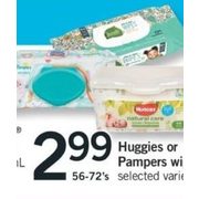 Huggies Or Pampers Wipes - $2.99