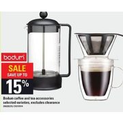 Bodum Coffee And Tea Accessories - Up to 15%  off