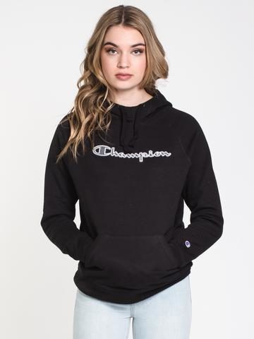 champion women's black hoodie