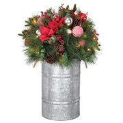 32' Floral Decor Pre-Lit Potted Artificial Christmas Tree - $99.00