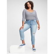 High Rise Destructed Cigarette Jeans With Secret Smoothing Pockets - $49.99 ($48.01 Off)
