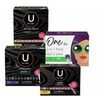 U by Kotex or One by Poise Pads Liners or Tampons  - $8.99/pkg