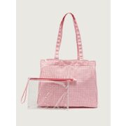 Checkered Tote With Removable Clear Pouch - $9.97 ($25.98 Off)