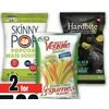 Skinny Pop Popcorn, Sensible Portions or Hardbite Chips - 2/$7.00