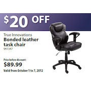 Costco: True Innovations Bonded Leather Task Chair -$69.99