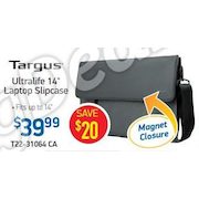 Targus Ultralife Laptop Slipcase - Fits Ultrabooks Up To 14", Magnetic Closure, Canvas, Charcoal Gray - $39.99 ($20.00 off)